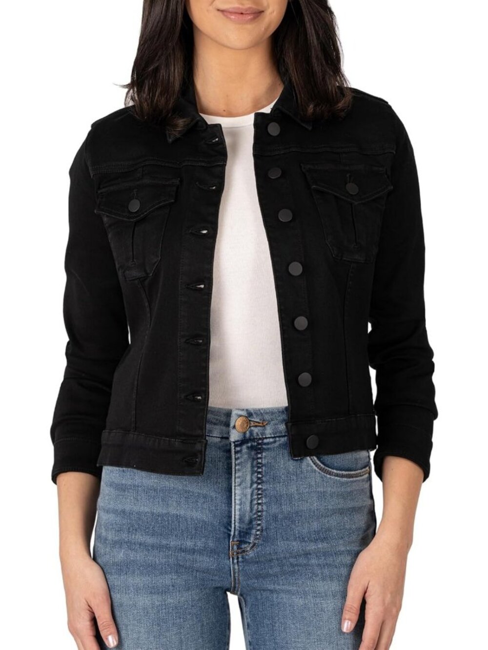 Stylish Crop Jacket with Drop Shoulder & Regular Waistband - Perfect for